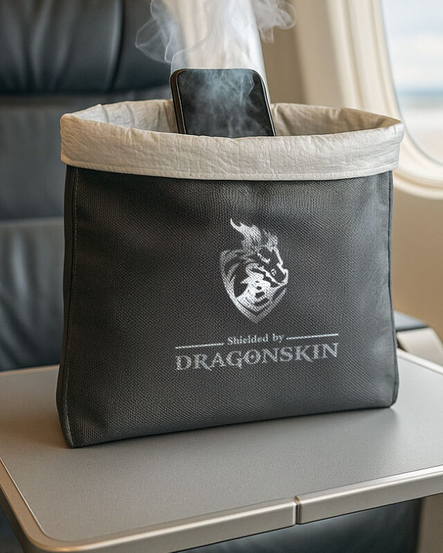 Lithium Battery Safety Bag for Airlines and Business jets